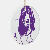 BASSET HOUND [13] KERAMISCH ORNAMENT (Rechts)