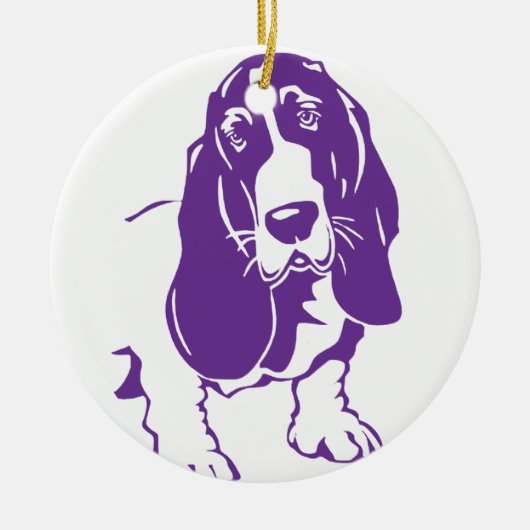 BASSET HOUND [13] KERAMISCH ORNAMENT (Voorkant)