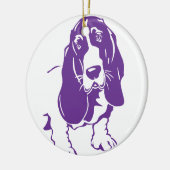 BASSET HOUND [13] KERAMISCH ORNAMENT (Links)