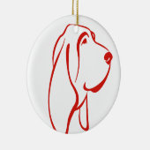 BASSET HOUND [16] KERAMISCH ORNAMENT (Rechts)