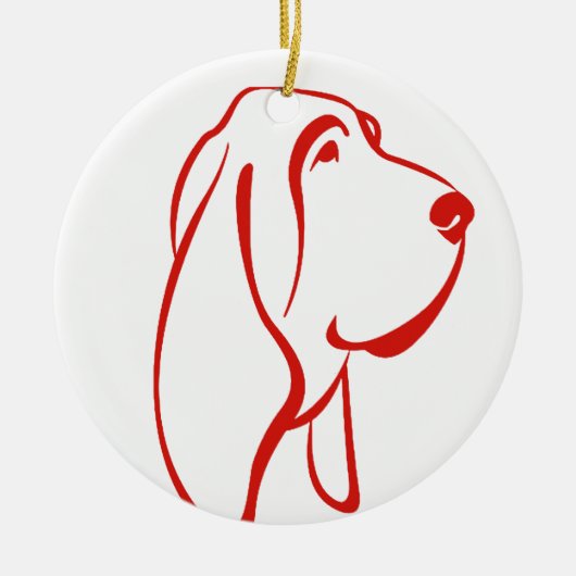 BASSET HOUND [16] KERAMISCH ORNAMENT (Voorkant)