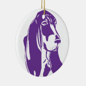 BASSET HOUND [22] KERAMISCH ORNAMENT (Rechts)