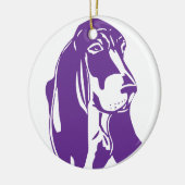 BASSET HOUND [22] KERAMISCH ORNAMENT (Links)