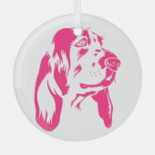 BASSET HOUND [24] GLAS ORNAMENT (Voorkant)