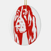 BASSET HOUND [25] KERAMISCH ORNAMENT (Rechts)