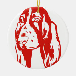 BASSET HOUND [25] KERAMISCH ORNAMENT