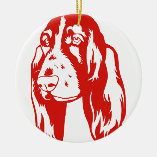 BASSET HOUND [25] KERAMISCH ORNAMENT