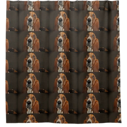 basset hound 2 douchegordijn (Voorkant)