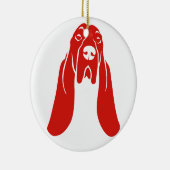 BASSET HOUND [8] KERAMISCH ORNAMENT (Rechts)