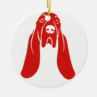 BASSET HOUND [8] KERAMISCH ORNAMENT