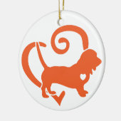 BASSET HOUND [9] KERAMISCH ORNAMENT (Links)