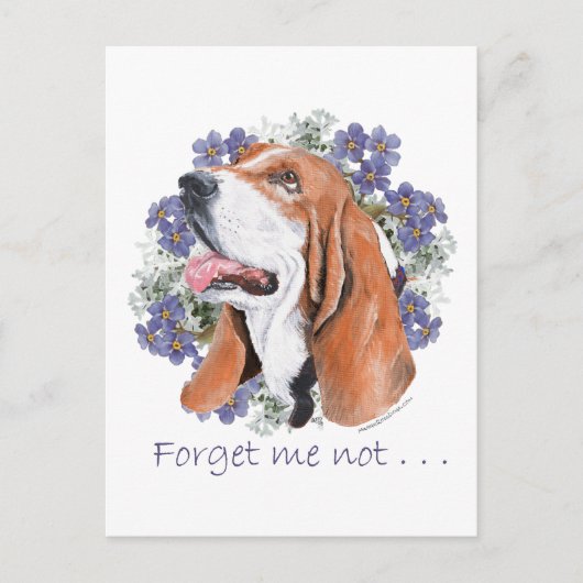 Basset Hound Aandenken Briefkaart (Voorkant)