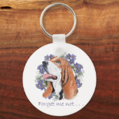 Basset Hound Aandenken Sleutelhanger (Voorkant)