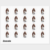 Basset Hound Afbeelding Stickers (Vel)