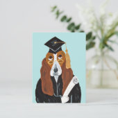 Basset Hound Afgestudeerde Briefkaart (Staand voorkant)