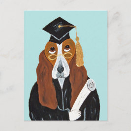 Basset Hound Afgestudeerde Briefkaart