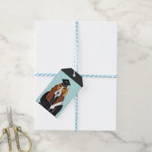 Basset Hound Afgestudeerde Cadeaulabel (Met Touw)