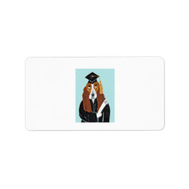 Basset Hound Afgestudeerde Etiket