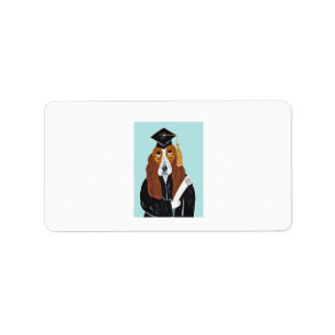 Basset Hound Afgestudeerde Etiket