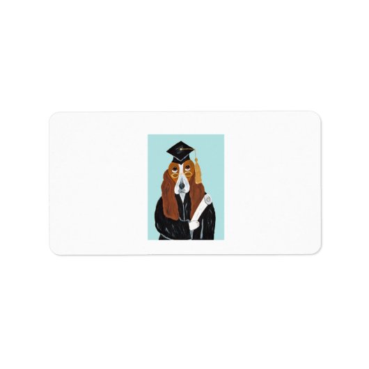 Basset Hound Afgestudeerde Etiket (Voorkant)