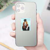 Basset Hound Afgestudeerde Sticker (Telefoon)