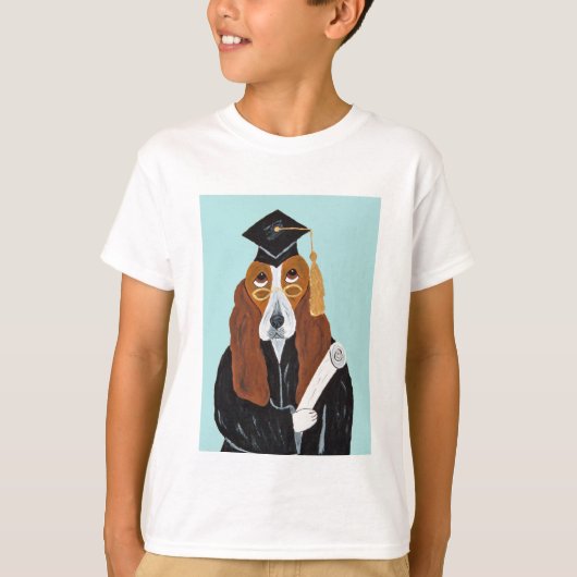 Basset Hound Afgestudeerde T-shirt (Voorkant)
