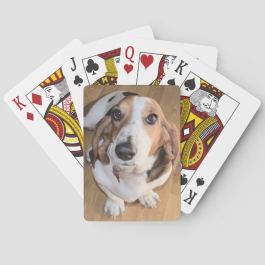 Basset Hound-afspeelkaarten Speelkaarten (Achterkant)