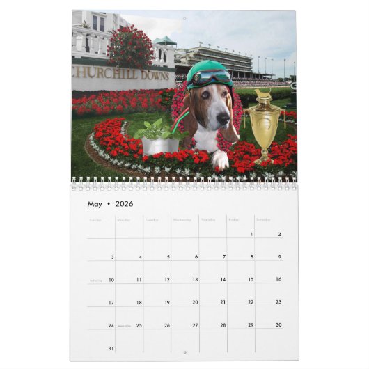 Basset Hound-agenda Kalender (Mei 2026)