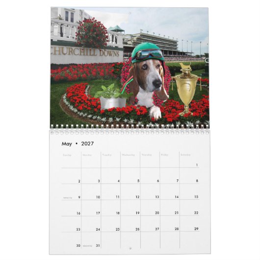Basset Hound-agenda Kalender (Mei 2027)