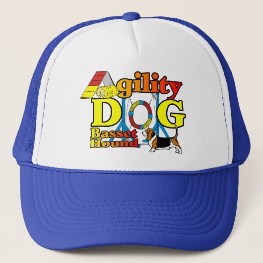 Basset Hound Agility Cadeaus Trucker Pet (Voorkant)