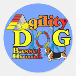 Basset Hound Agility Gifts Ronde Sticker