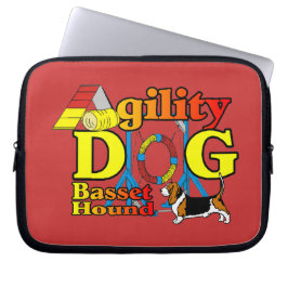 Basset_Hound_Agility Laptop Sleeve