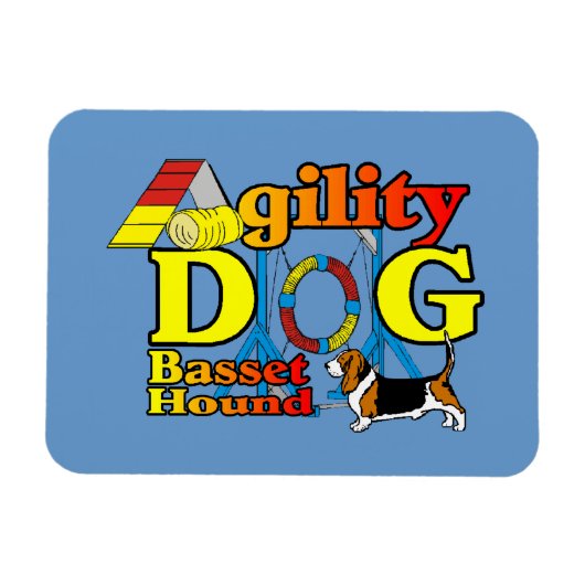 Basset_Hound_Agility Magneet (Horizontaal)