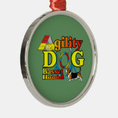 Basset_Hound_Agility Metalen Ornament (Rechts)