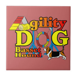 Basset_Hound_Agility Tegeltje