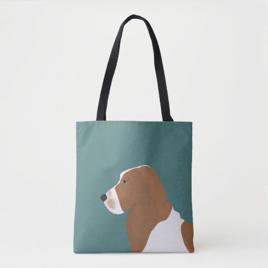 Basset Hound Allover Tas (Voorkant)