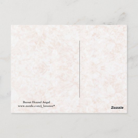 Basset Hound Angel Briefkaart (Achterkant)