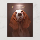 Basset Hound Angel Briefkaart (Voorkant)