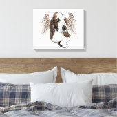 Basset Hound Angel Canvas Afdruk (Insitu (Slaapkamer))