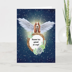 Basset Hound angel zuigt de nacht door Kaart