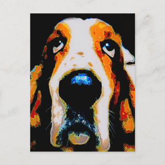 Basset Hound art Briefkaart