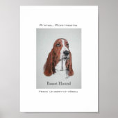 Basset Hound Art Poster (Voorkant)