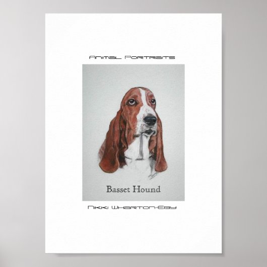 Basset Hound Art Poster (Voorkant)