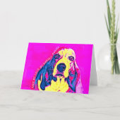 Basset Hound Artsy Blank Kaart (Voorkant)