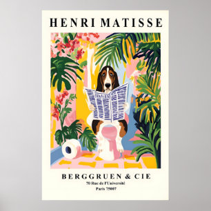 Basset Hound Badkamer Print Matisse Stijl Hond