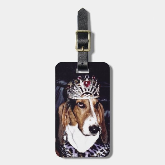 Basset Hound Bagagelabel (Voorkant verticaal)