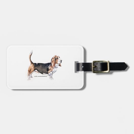 Basset Hound Bagagelabel (Voorkant horizontaal)