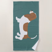 Basset Hound Beach Towel Strandlaken (Voorkant)