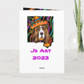 BASSET HOUND BEDANKKAART (Achterkant)