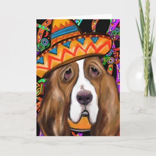 BASSET HOUND BEDANKKAART (Voorkant)